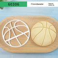 Sports Cookie Cutter Set: Football, Rugby, Basketball Shapes for Birthday Cake, Cupcake Decorations & Themed Baking Fun Qme F
