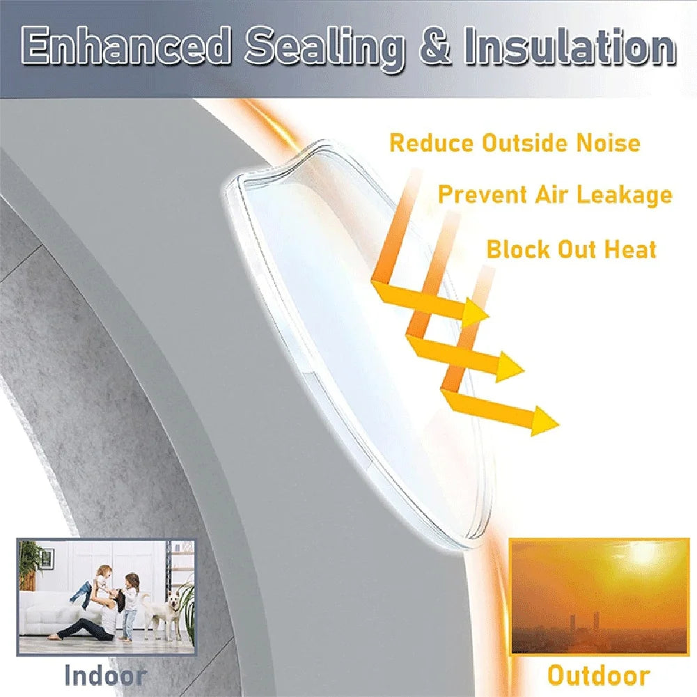 Adjustable Gray Foam Insulation Panels Window Seal Kit For Portable Air Conditioner Vent Gap Filler Home Cooling Accessories Qme