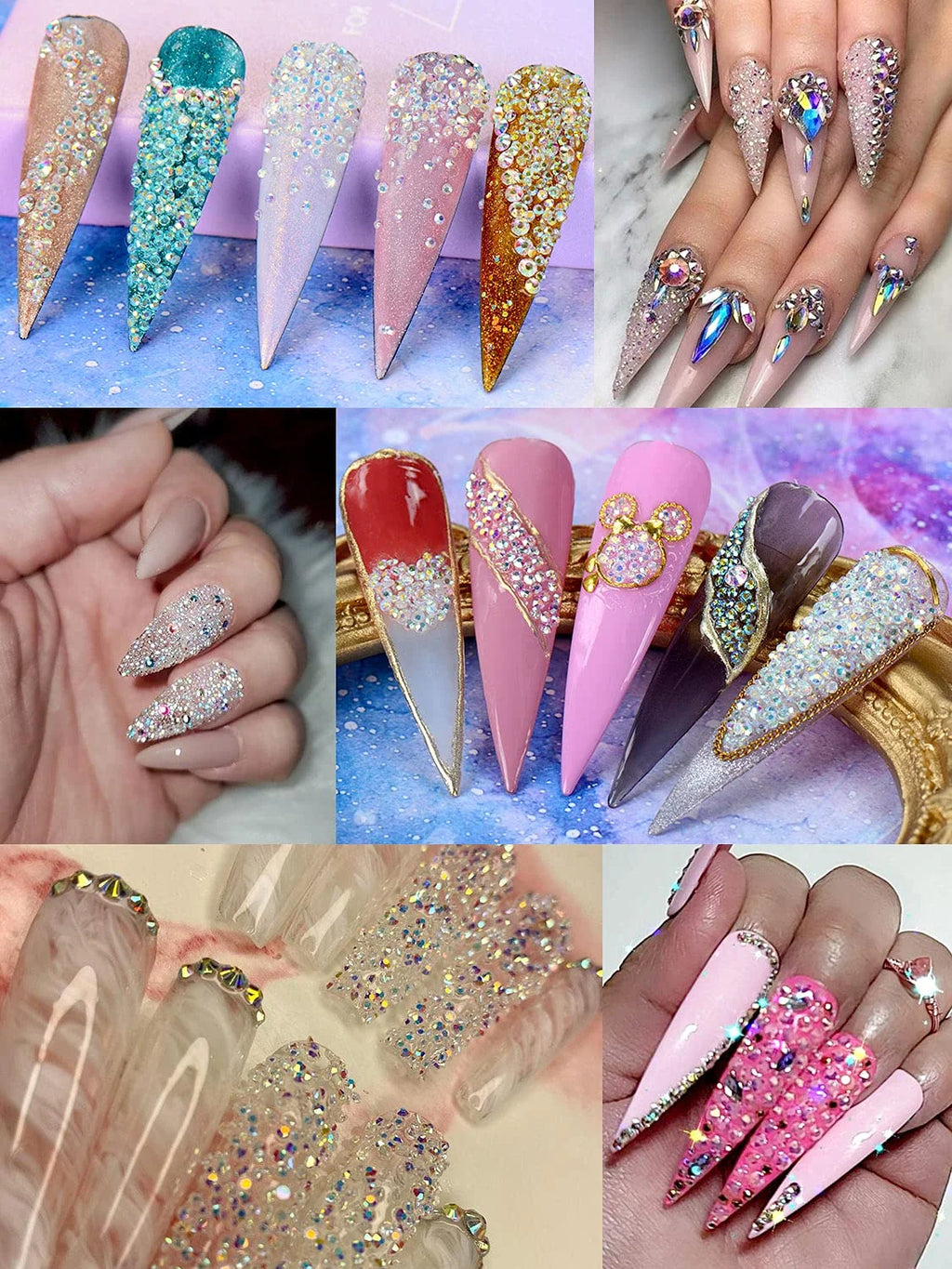 Fairy Micro Crystal Beads 3D Nail Art Accessories DIY Pixie Design Qme