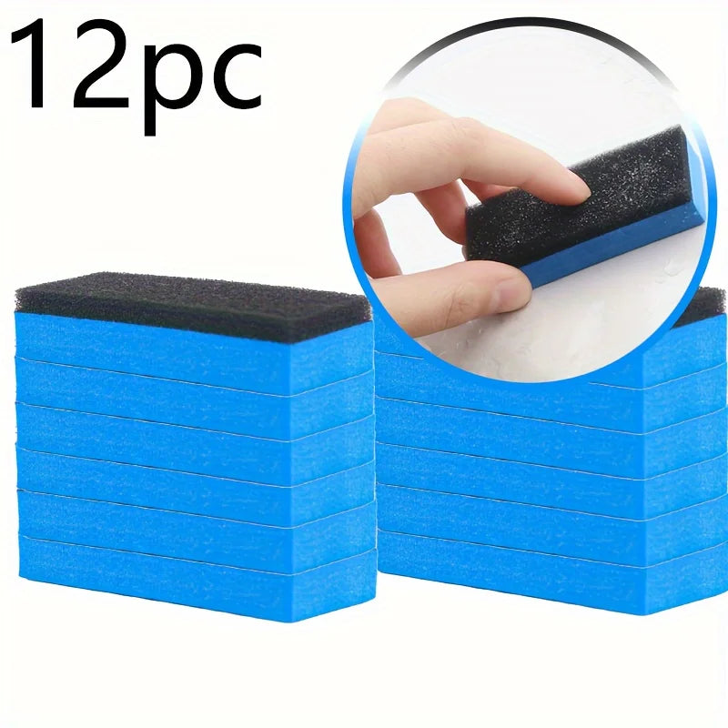 Mini Plated Sponge Applicator Pads - Non-Scratch Soft Polyurethane+ Paint Polish & Wax for Car Detailing, Paint, Qme 12pc