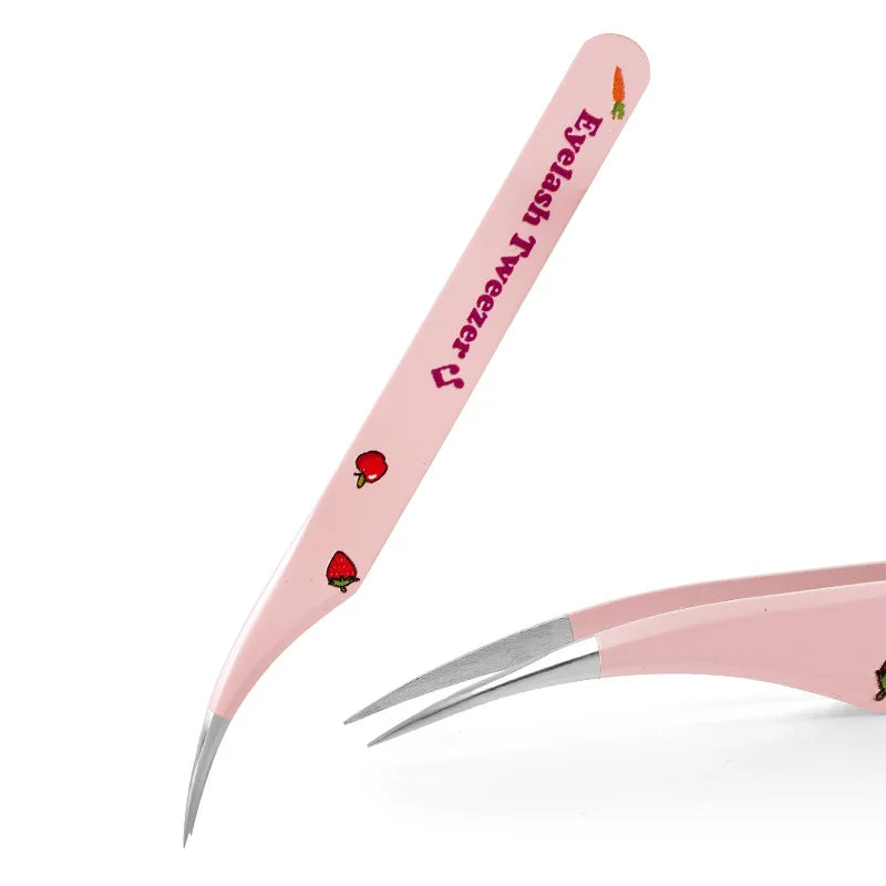 6 Types False Eyelash Tweezers Stainless Steel Anti-static Pincet Qme G China Mainland