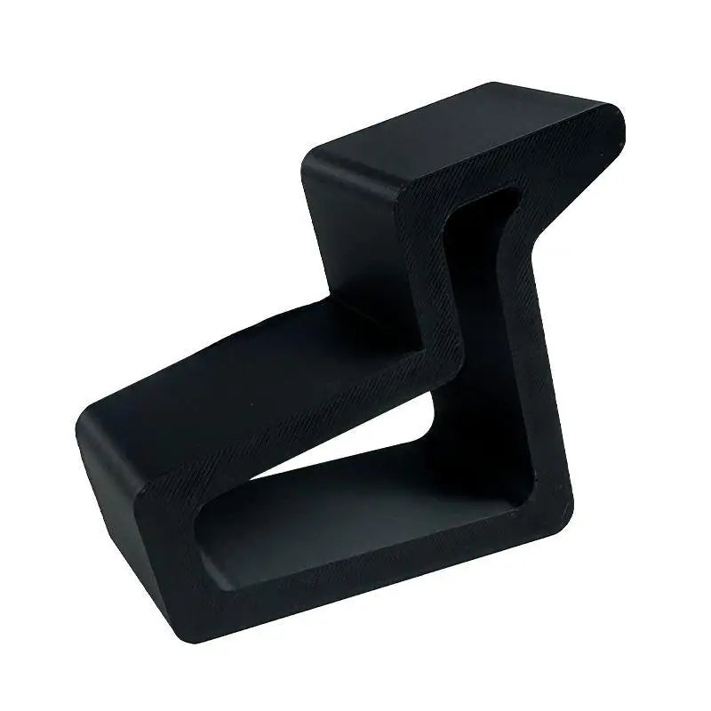 Waterproof Heavy Duty Door Stopper Non Slip Rubber Wedge Home Office Qme Black 105x80x35mm