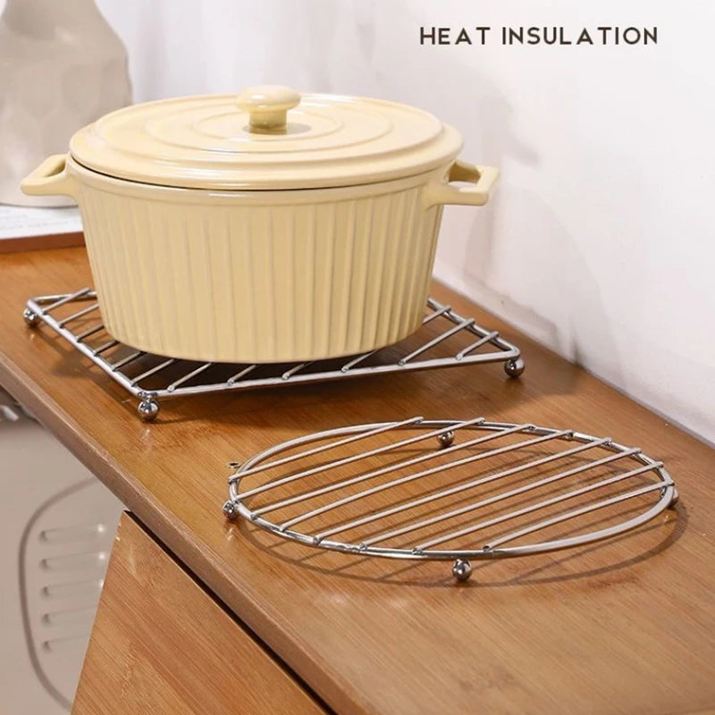 Metal Pot Mat Coasters Heat Insulation Pad Bowl Dish Casserole Table Qme