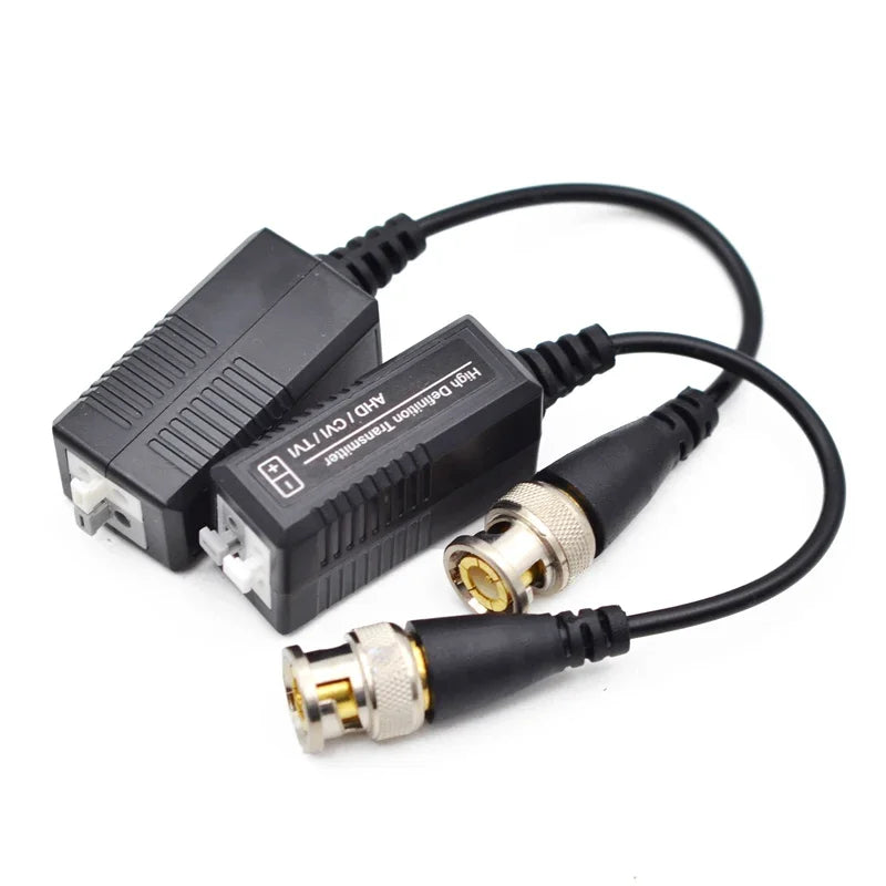 ESCAM 2PCs 3000FT Distance UTP Video Balun Twisted CCTV Balun Passive Transceivers BNC Cable Cat5 CCTV Adapter Qme