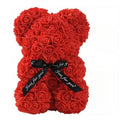 Artificial Flower Eternal Rose Teddy Bear Mom Mother's Day Birthday Qme Red