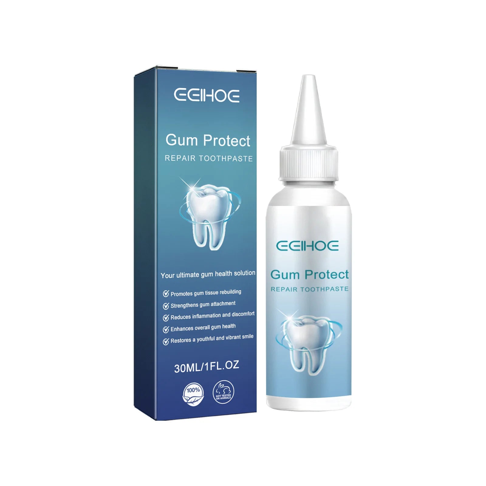 Damaged Gum Relief Care Toothpaste Deep Cleaning Effectively Reduce Yellow Teeth Stains Tartar Fresh Breath Teeth Cleaning Serum Qme 1pc