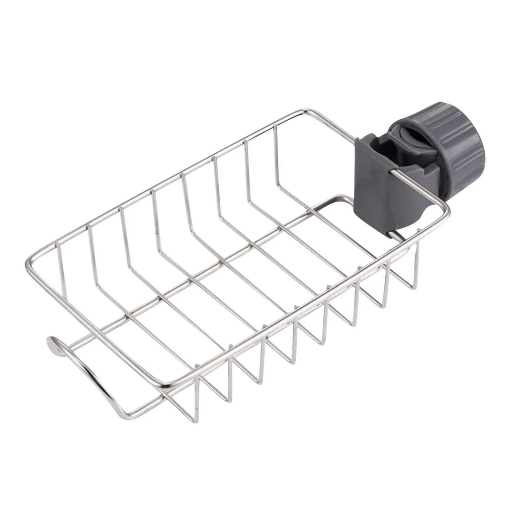 Faucet Stainless Steel No-punch Adjustable Kitchen Sink Drains Rack Towel Rag Holder Bathroom Small Durable Storage Shelves Qme A One Size