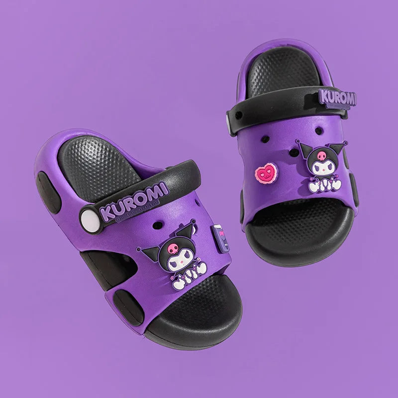 Kulomi's New Cartoon EVA Flip-Flops Stylish Two-Tone Soft-Soled Non-Slip Flip-Flops for Students Qme 1 180mm Sizes28 29