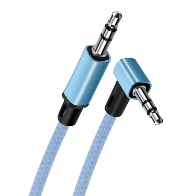 10PCS 3.5mm Cable Audio AUX Car Elbow Mobile Phone PC Hardware & Adapters Qme
