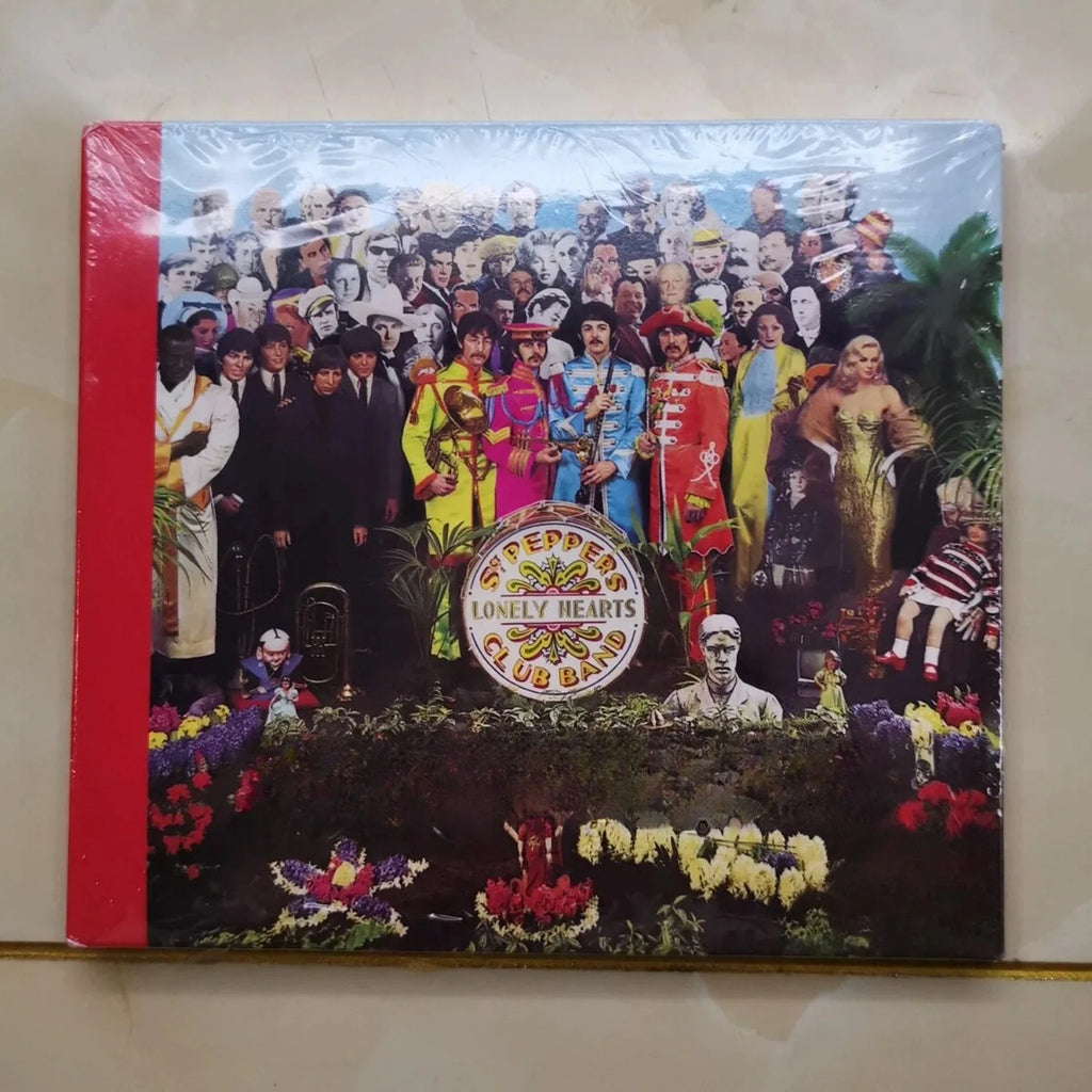 Timeless Psychedelic Rock CD with Iconic Surreal Collage Art Print, Features Orchestral Arrangements & Experimental Vibes Qme Sgt. Pepper s Lonely
