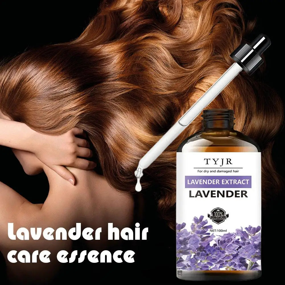 Lavender Hair Oil Hair Serum For Dry Damaged Hair, Nourishing Scalp Oil With Lavender Extract, Smooth & Shiny Hair Care Oil Qme