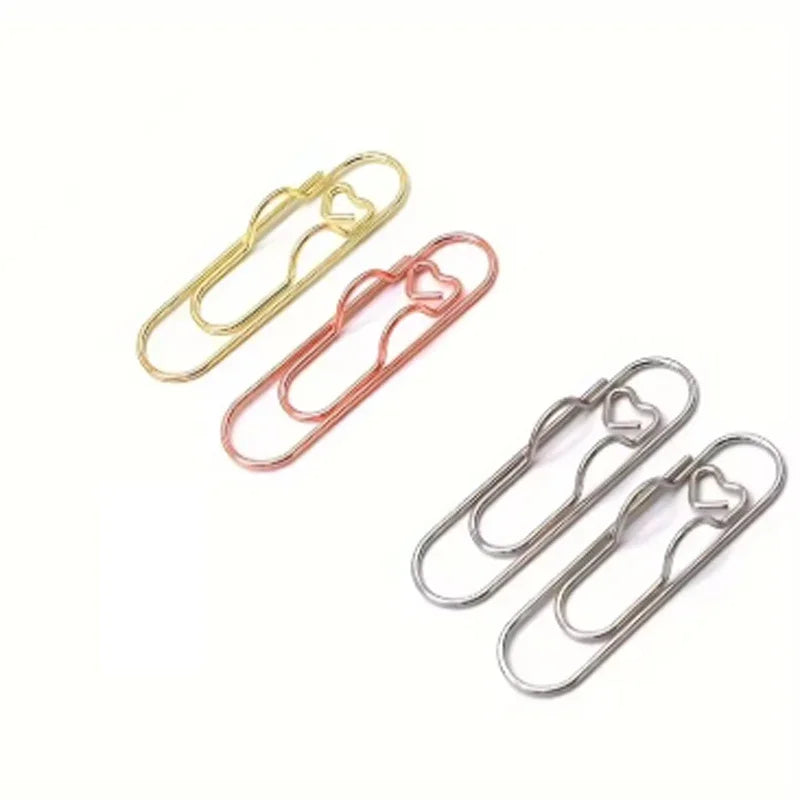 4 multifunctional pen clip pen hanging love paper clip pen button notebook accessories fixed seat pen clip Qme