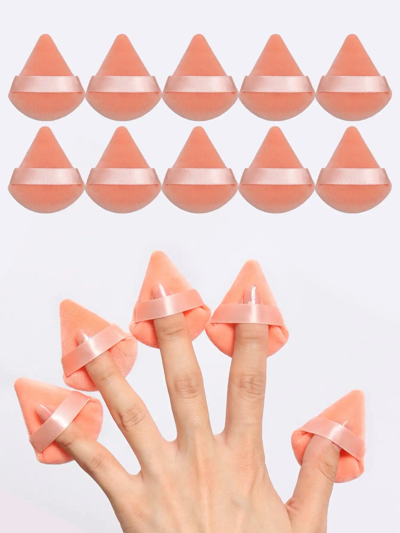 Triangle Shape Velvet Powder Puffs Soft Makeup Blender Sponges Face Qme color