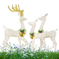 Christmas Reindeer Stake Light 3-Pieces Holiday Lighted Pathway Decor Lighted Acrylic Stake Decoration For Yard Garden Pathway Qme China Mainland