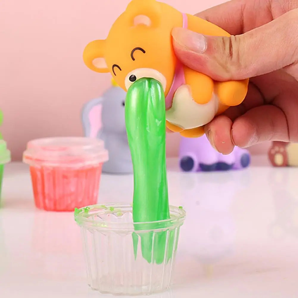 Animal Slime Squeeze Toy Puking Sucking Stress Relief Reusable Qme