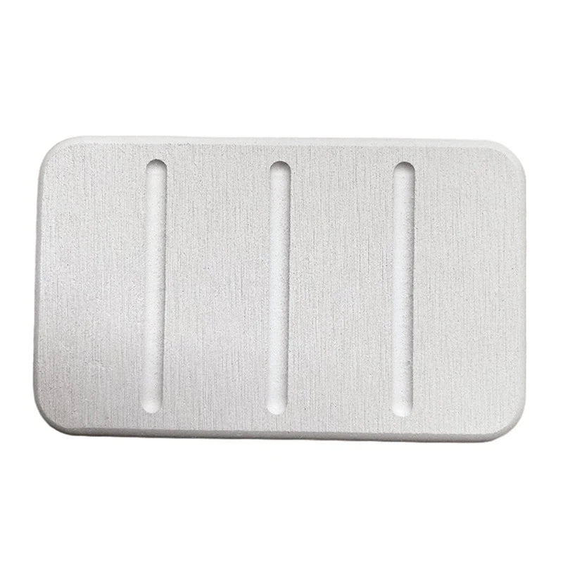 Diatom Mud Soap Dish Quick-Dry Pad Bathroom Countertop Soap Toiletries Absorbent Mat Rectangular Soap Holder Bathroom Supplies Qme White