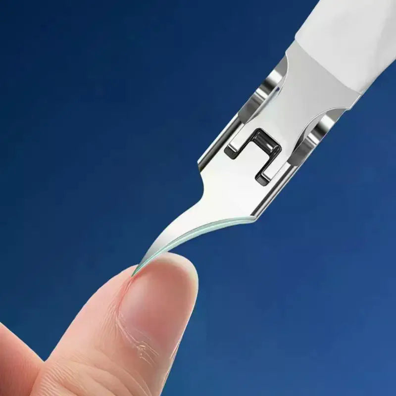 Slanted Fine Nail Clippers Thick Nails Anti Splash Strong Sharp Qme