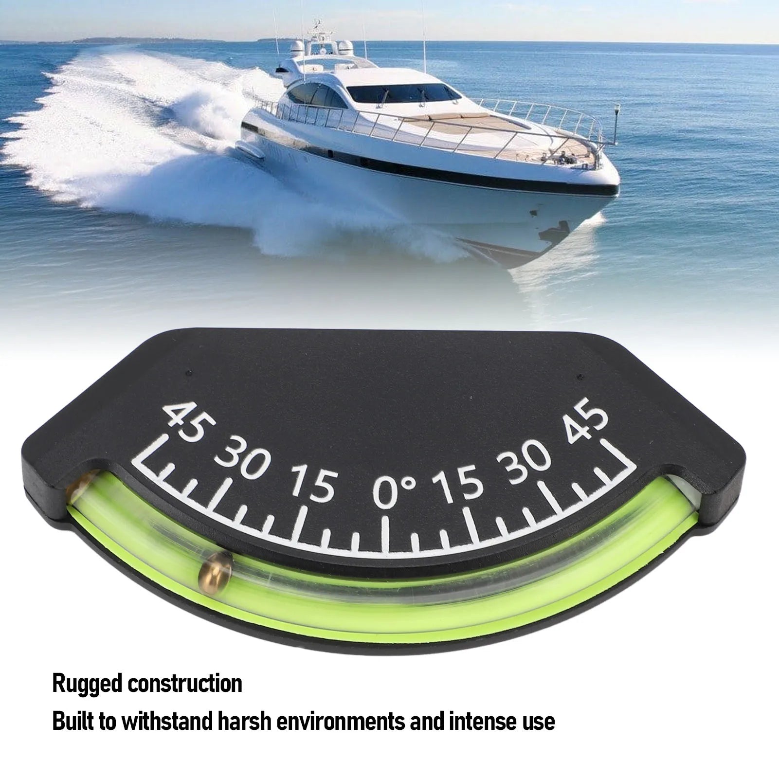 RV Inclinometer 45 Deg Inclinometer Accurate Measurement Impact Proof Easy Install for Off Road Vehicle Truck RV Trailer Boat Qme