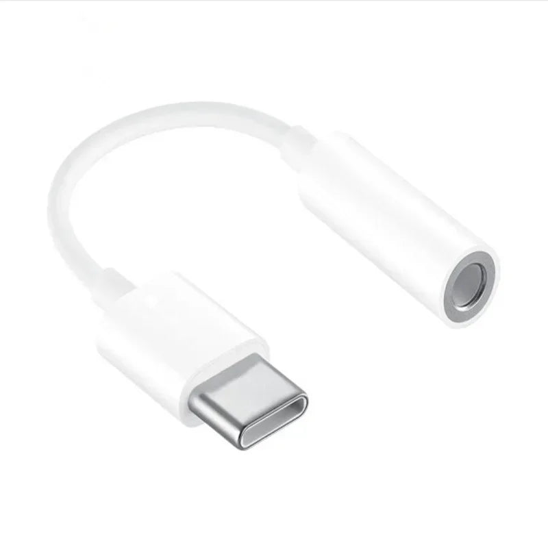 10pcs Type-C to 3.5mm adapter, LeTV to 3.5 phone headphone conversion, suitable for Android audio adapter cable Qme AP1038-type c white