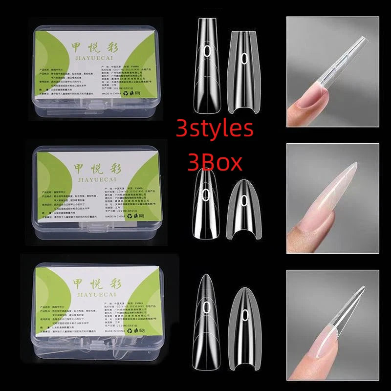 3Box Sandwich Dual Nail Forms 15Size Quick Extensions-dual T-shaped Qme Default Title