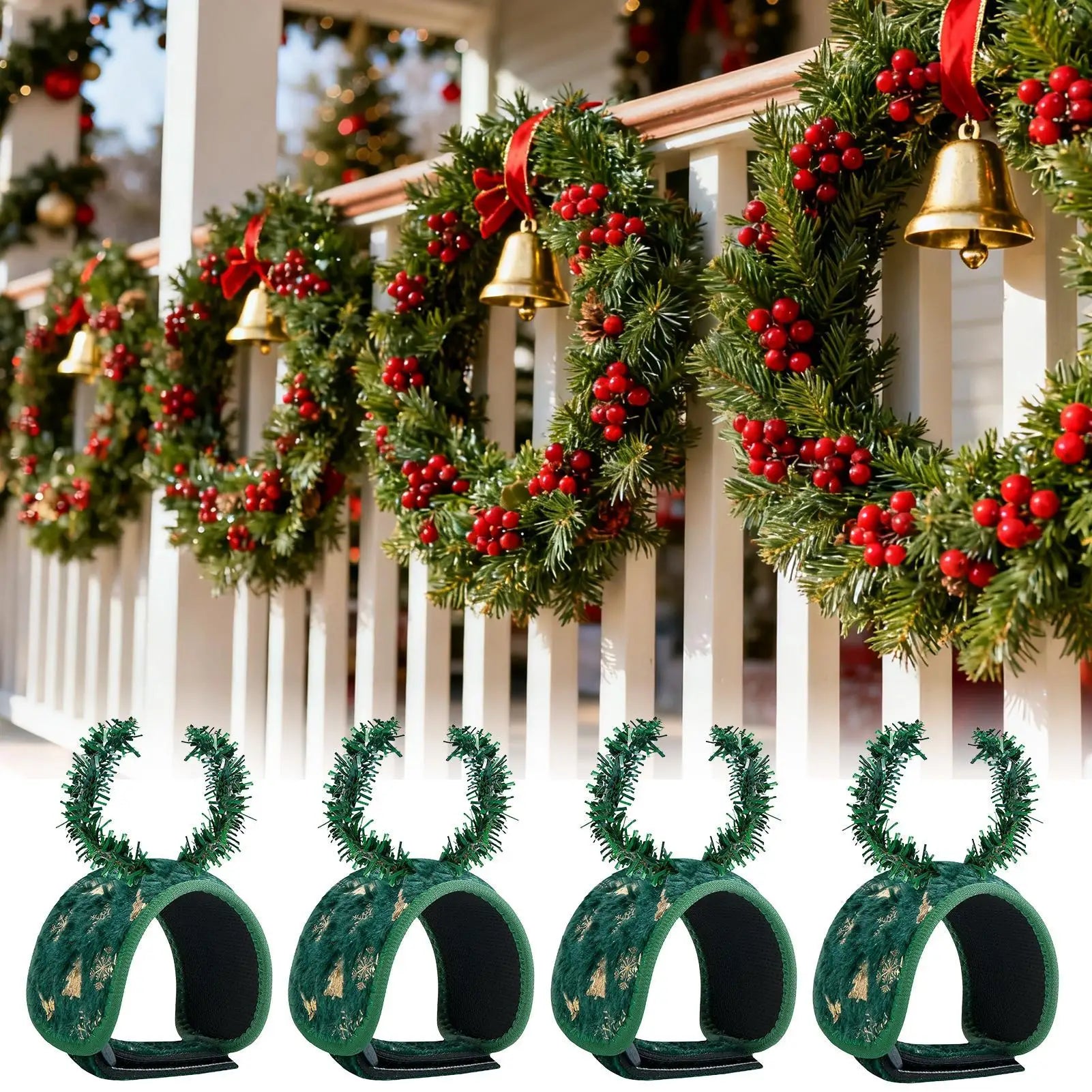 Christmas Garland Ties Pine Needle Clips Twist Plants Garden Greenery Qme