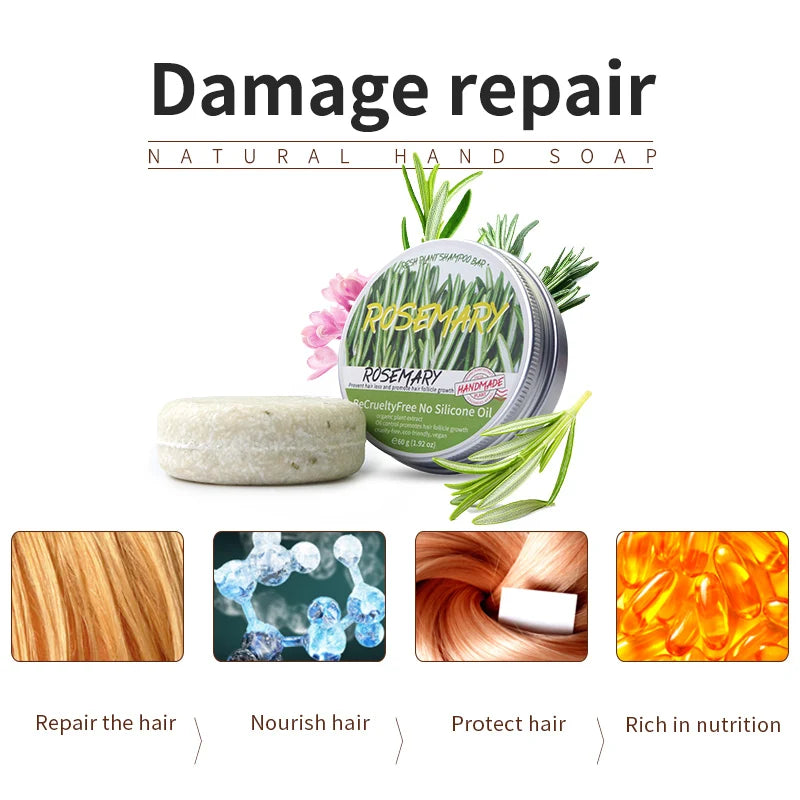 Rosemary Shampoo Soap Without Silicone Oil Plant Cleanses Scalp Qme