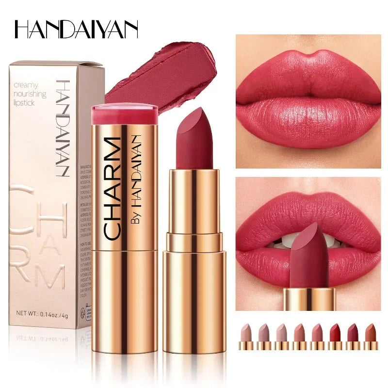 Long Lasting Hydrating Lipstick - All Day Moisturizing Waterproof Lip Color, Rich Pigment for Daily Natural Makeup Cosmetics Qme