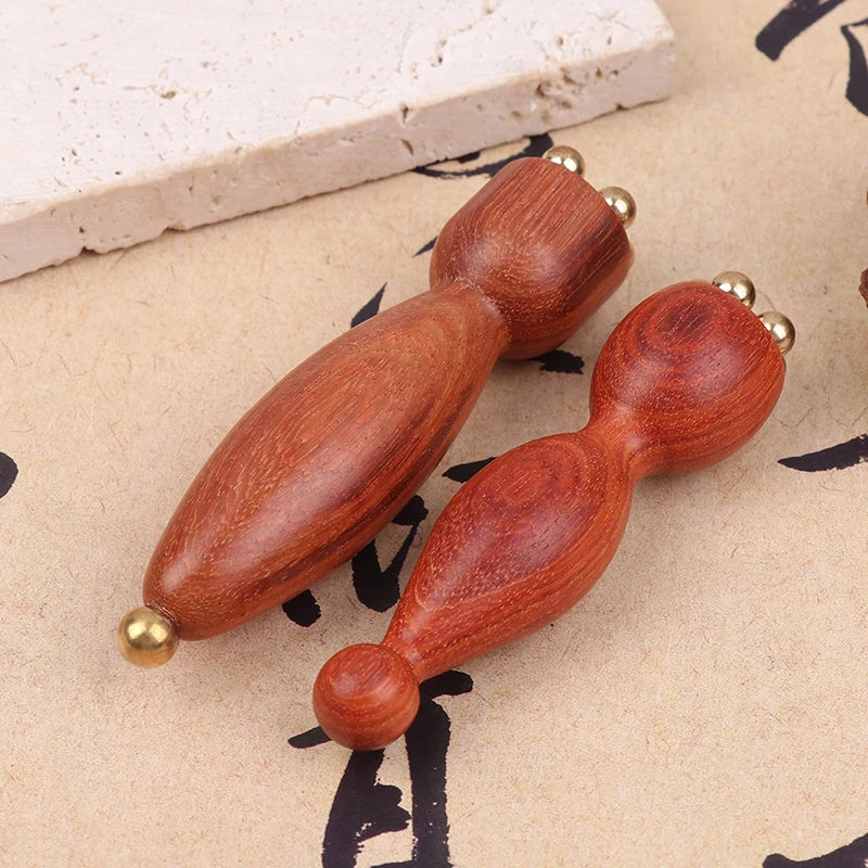 Handheld Lotus Seedpod Beauty Professional Brass Rosewood Facial Gua Qme