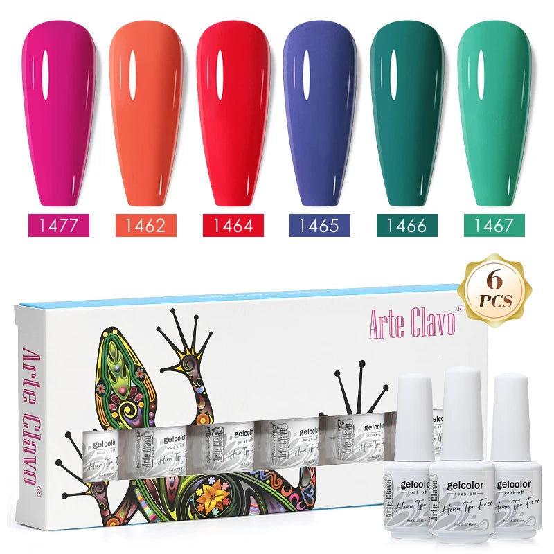 Arte Clavo Colourful Box Nail Gel Polish Semi Permanent UV Led