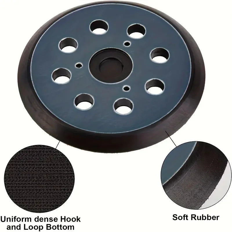 125mm 5 Inch 8 Hole Sander Pad Disc Abrasive Polished Back Pad Sander Polishing Disc For Woodworking Tools And Accessories Qme