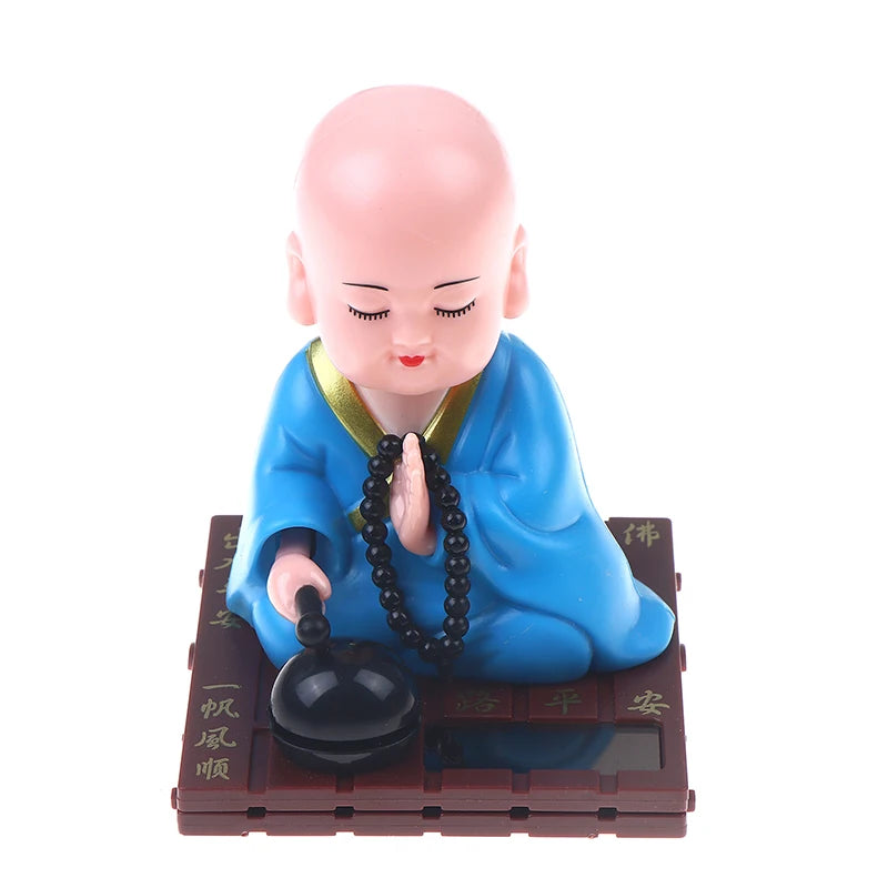 Little Monk Buddha Head Toy Car Ornament For Desk Home Decor Qme A4