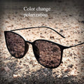 Pure Titanium Ultra-thin UV-resistant Color-changing Polarized Qme black Self-tinting lenses