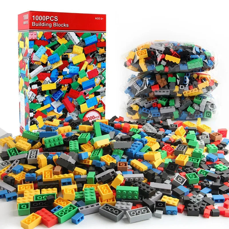 Random DIY Creative Building Blocks Bulk Set Urban Classic Building Blocks Assembled Birthday Gift Children's Educational Toys Qme