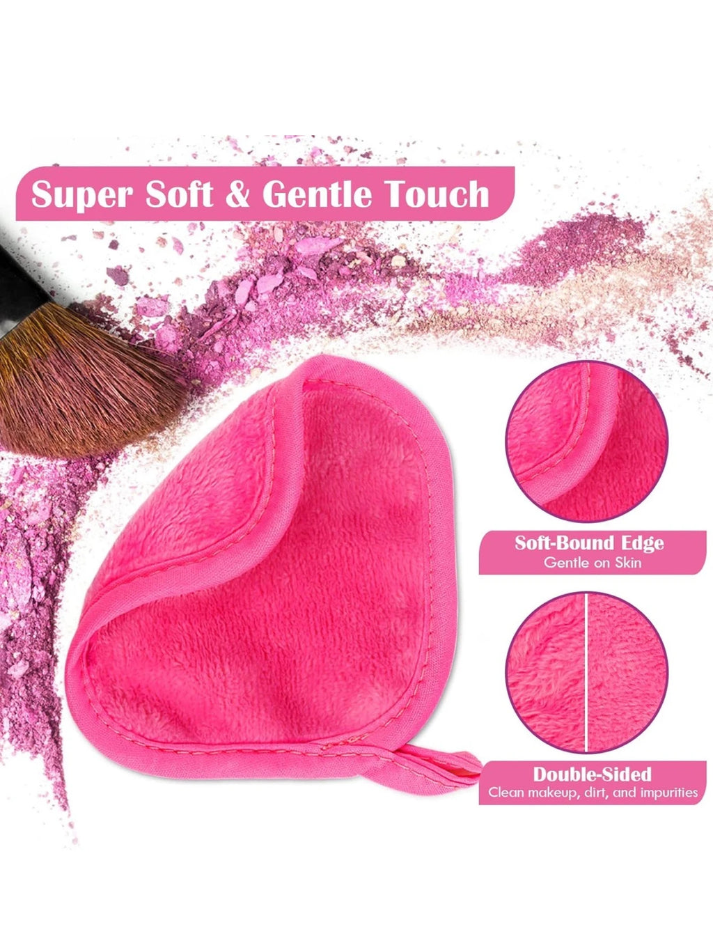 1 Face Wash Headband 2 Wristbands Makeup Removal Towel Cosmetic Bag Qme