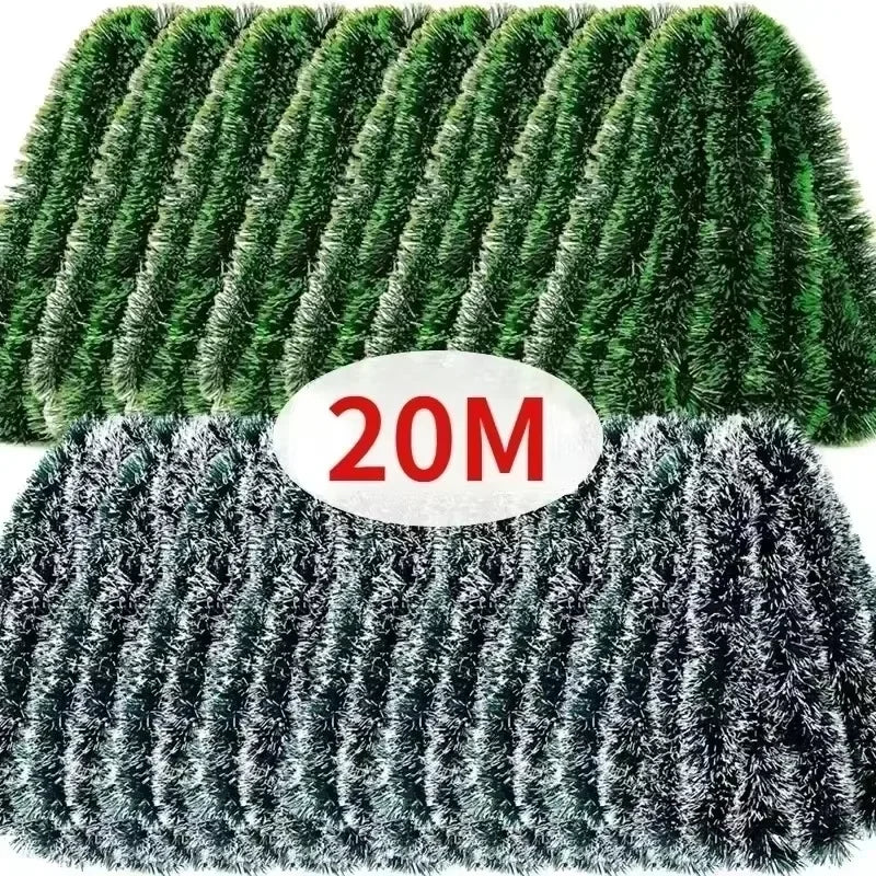 Christmas Tinsel Ribbons Green Cane Ribbon Garland Xmas Tree Hanging Pendent Xmas Ribbons Wreath Ornaments Party Home Decoration Qme