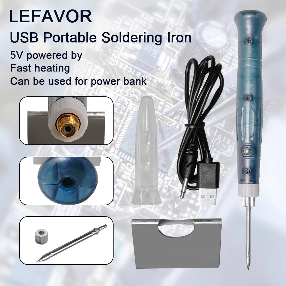 Portable USB Soldering Iron Professional Electric Heating Tools Qme