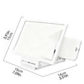 Screen Magnifier Cell Phone HD Magnifying Lightweight Tool Portable Qme White