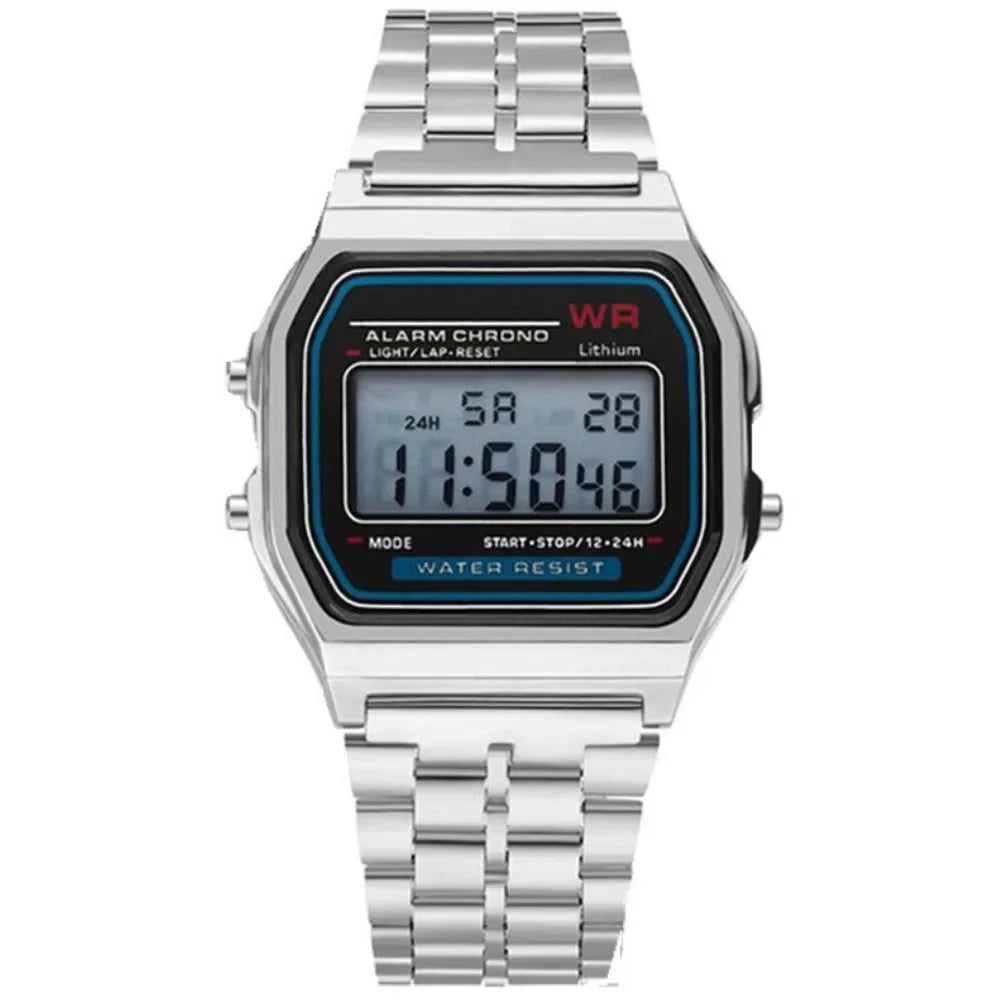 Men Watches 2023 Led Digital Waterproof Quartz Wrist Watch Dress Wrist Watch For Men Women Montre Homme Часы Мужские Наручные Qme Silver