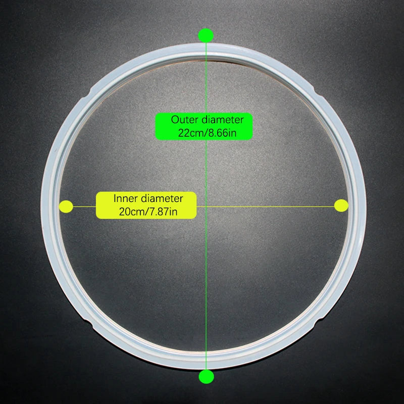 18/20/22/24cm Silicone Rubber Gasket Cooker Lid Sealing Ring Electric Pressure Cooker Replacement for 2-6L Cooker Gaskets Qme 22CM
