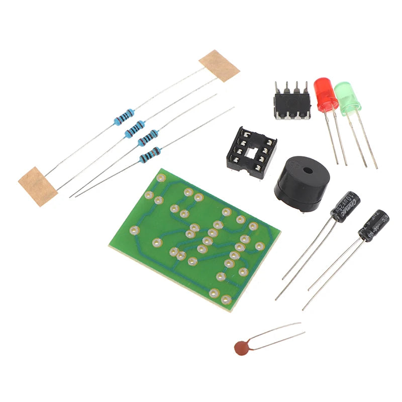 NE555 DIY Kit LED Flasher & Signal Generator Circuit With PCB For Electronics Education & Solder Practice. Qme