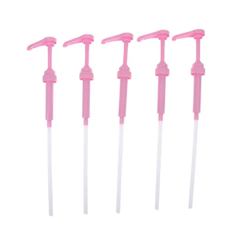 5X Syrup Pump Coffee Syrup Pump Dispenser Syrup Pump Press Action Pump Head For Coffee Syrups For Juice Bottle Dispenser Qme 0 Pink