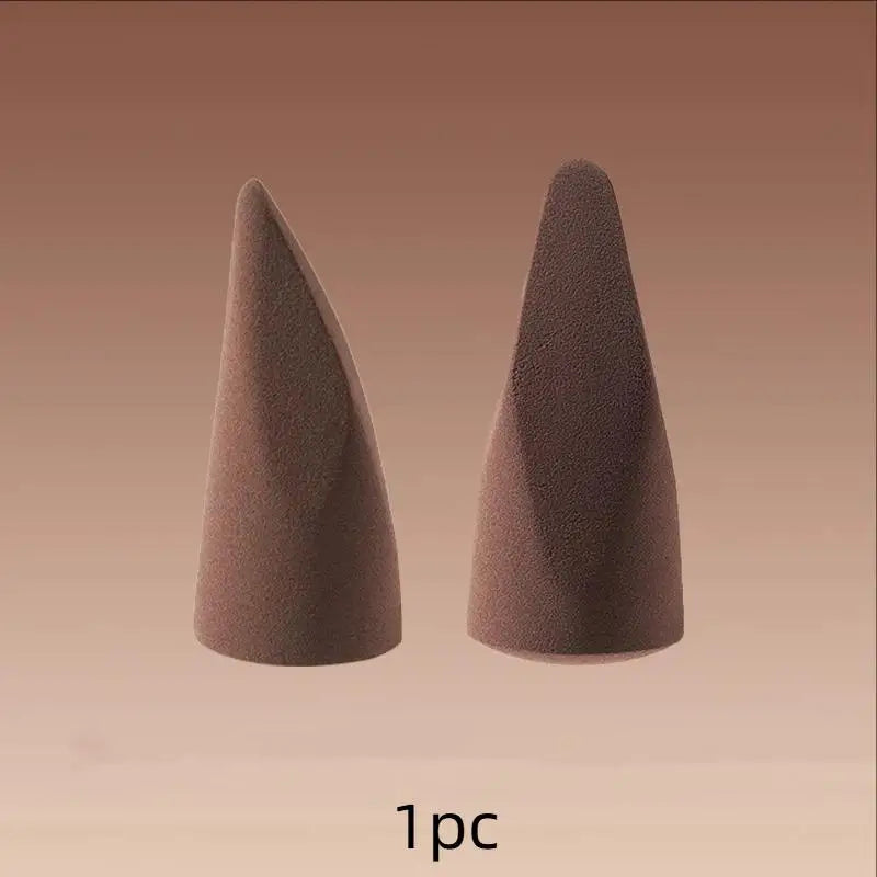 1 Cone Shaped Powder Puff Soft Wet Dry Use Makeup Sponge Liquid Qme A