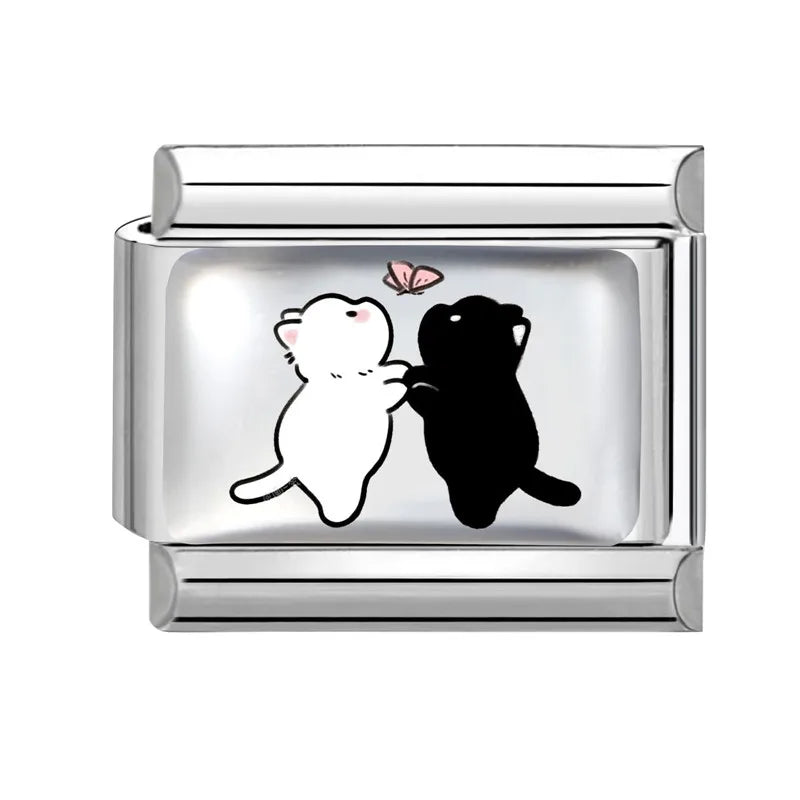 Fashion Pink Heart Dogs Cats Colorful Pets Animals Italian Charm Fit