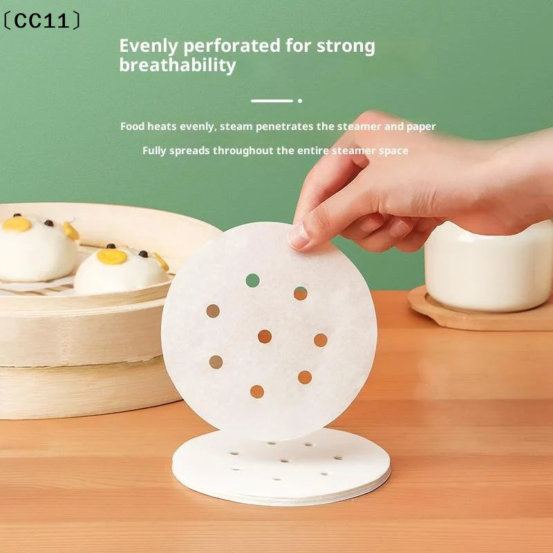 100 Disposable Steaming Paper Baking Silicone Oil Non-stick Steam Qme