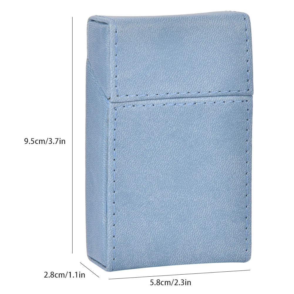 Elegant Portable Cigarette Case 20PCS Capacity Storage Box Protective Slim Metal Style Cigarette Holder Travel Pocket Box Qme