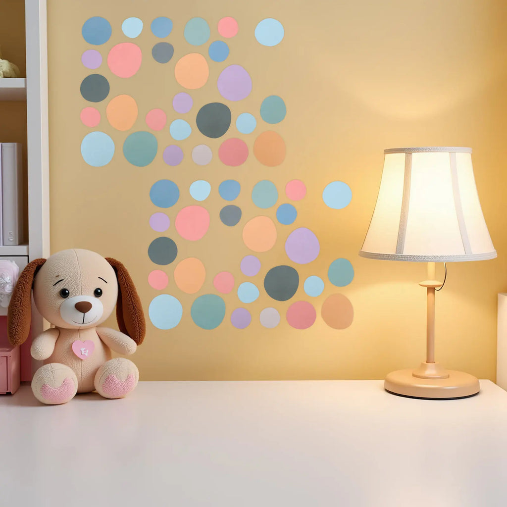 10Pcs Boho Colorful Irregular Dot Wall Decals Nursery Self Adhesive Removable Circle Stickers Playroom Bedroom Kids Room Decor Qme