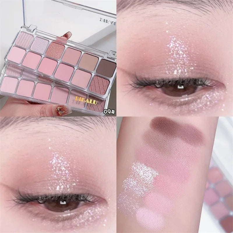 Diamond Sequins Eyeshadow Palette Peach Kumquat Eye Shadow Glitter Pearl Shimmer Shining Kids Makeup Eyeshadow Palette Cosmetics Qme 09