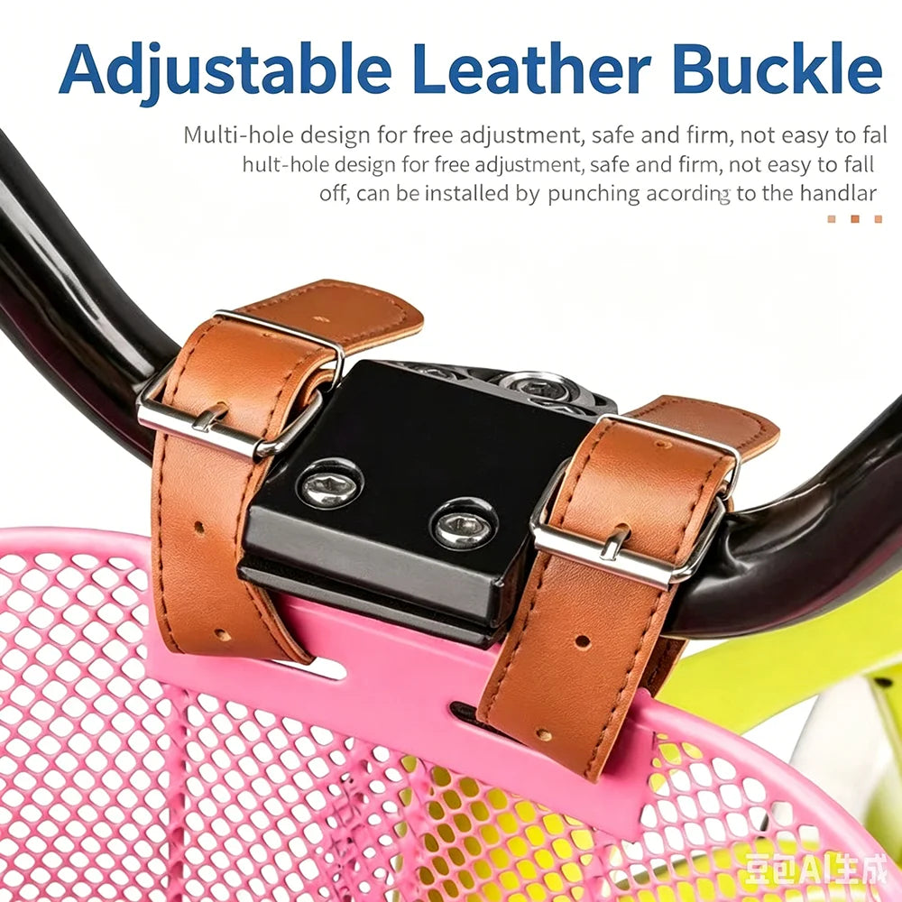 Large Capacity Metal Bike Basket Universal Detachable Front Bicycle Basket Hanging Kids Bicycle Accessories,Handlebar Basket Qme