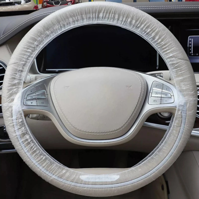 Universal Gear Cover Disposable Transparent Steering Wheel Elastic Qme Default Title