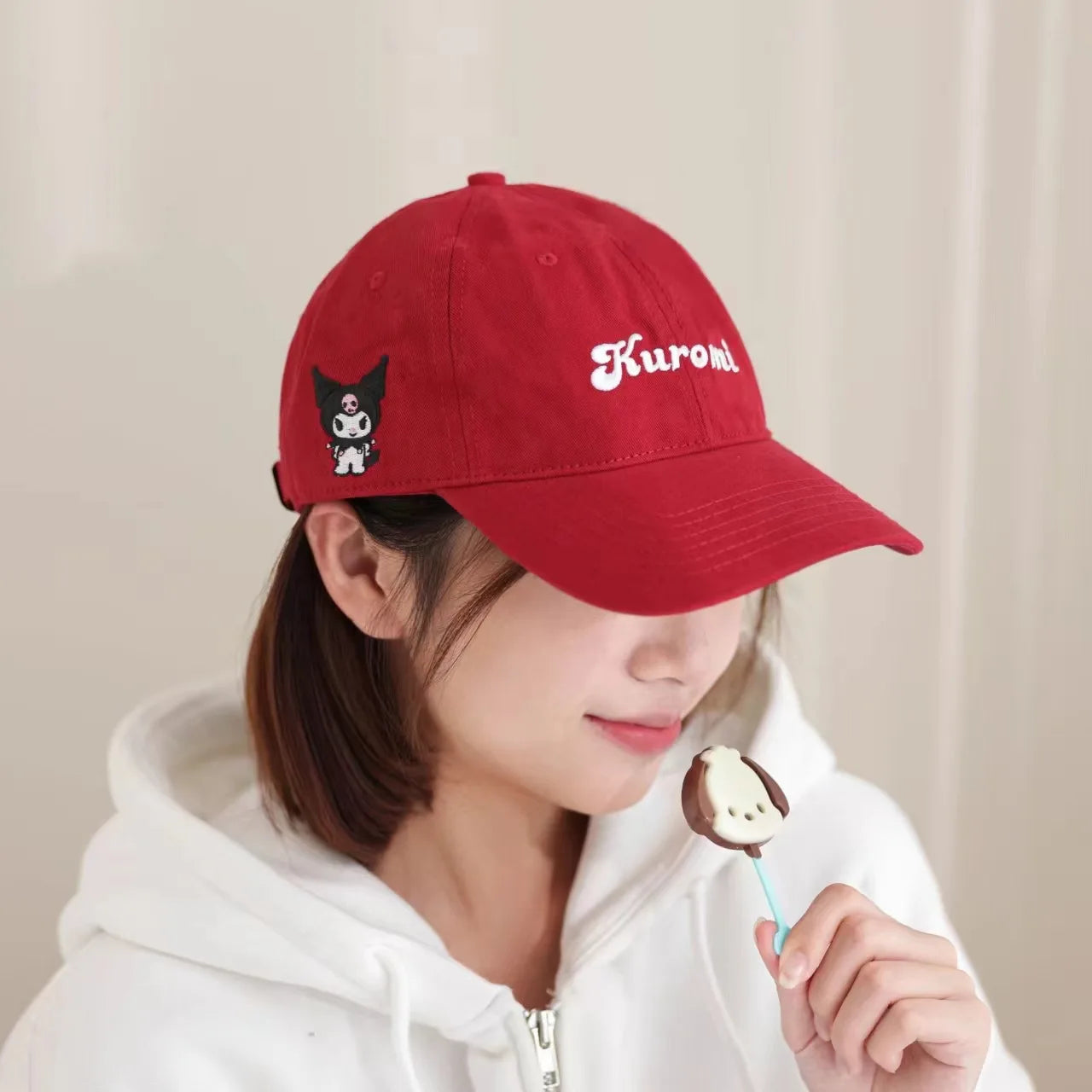 Hello Kitty Kuromi Hats Fisherman's Hats Baseball Caps New Face-Slimming Bucket Hats Leopard-Print Baseball Caps Qme hangna-15